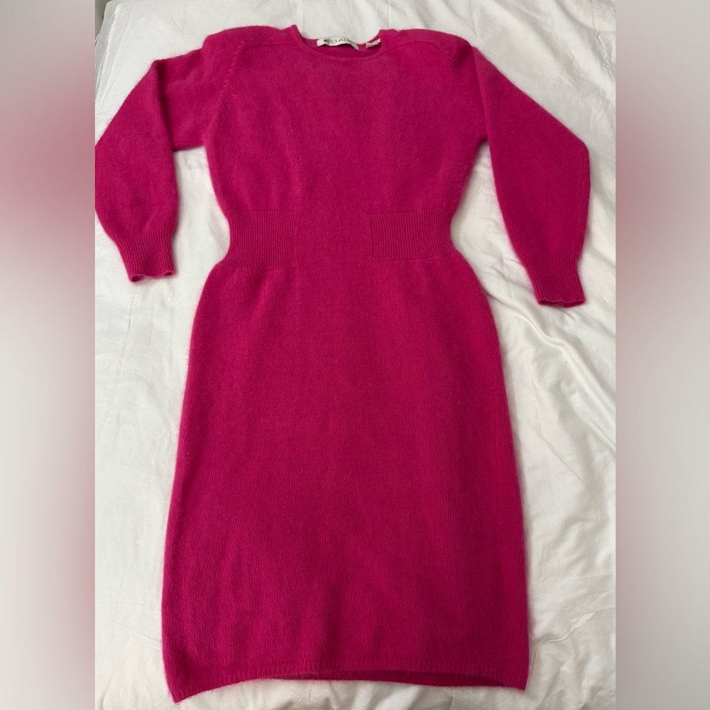 Vintage Ms CHAUS LAMBSWOOL  ANGORA Pink Dress  Size 12